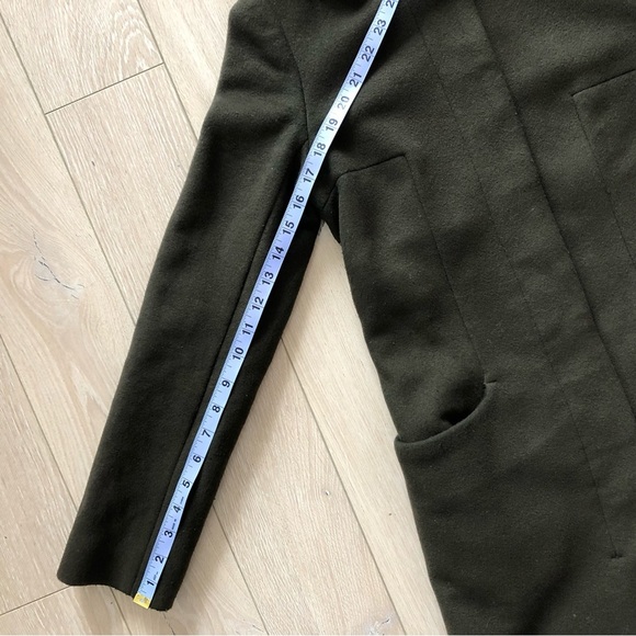 Aritzia Babaton Pearce Wool Cashmere Coat in Dark Olive Green - Picture 10 of 13
